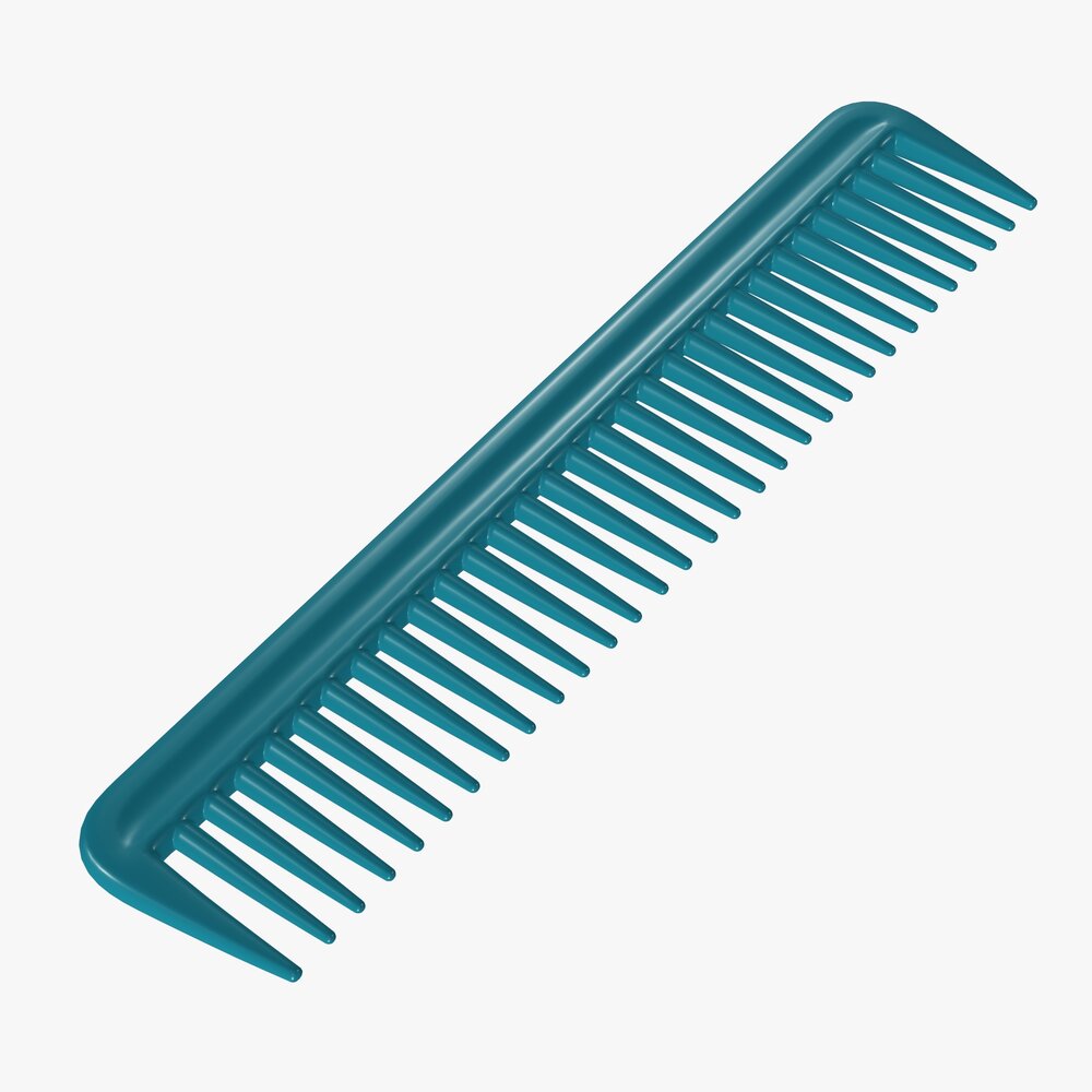 Hair Comb Plastic Type 3 Modello 3D