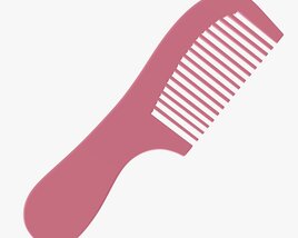 Hair Comb Plastic Type 4 3Dモデル