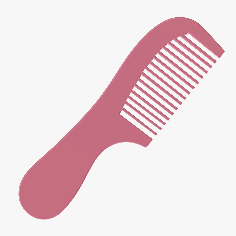 Hair Comb Plastic Type 4 3Dモデル