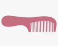 Hair Comb Plastic Type 4 3D модель