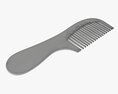 Hair Comb Plastic Type 4 Modelo 3d