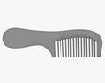 Hair Comb Plastic Type 4 3D 모델 