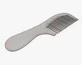 Hair Comb Wooden Type 4 3D-Modell