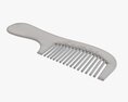 Hair Comb Wooden Type 4 3D-Modell