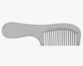 Hair Comb Wooden Type 4 3D модель