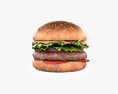 Hamburger Fast Food 02 Modello 3D