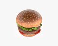 Hamburger Fast Food 02 Modèle 3d