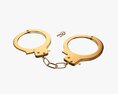 Handcuffs Gold 3D-Modell