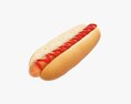 Hot Dog With Ketchup 3d model
