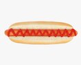Hot Dog With Ketchup Modello 3D