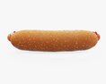 Hot Dog With Ketchup Mayonnaise Seeds 3D модель