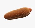 Hot Dog With Ketchup Mayonnaise Seeds Modello 3D