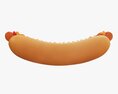 Hot Dog With Ketchup Mustard Stylized 3d model