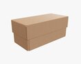 Lid And Try Cardboard Box 01 3D 모델 