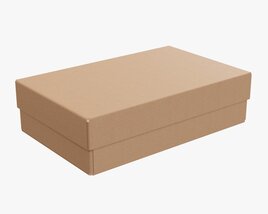 Lid And Try Cardboard Box 03 3D model