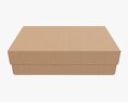 Lid And Try Cardboard Box 03 3d model
