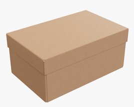 Lid And Try Cardboard Box 04 3D модель