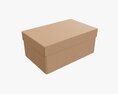 Lid And Try Cardboard Box 04 3d model