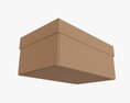 Lid And Try Cardboard Box 04 3D-Modell