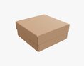 Lid And Try Cardboard Box 05 3d model
