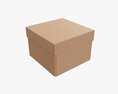 Lid And Try Cardboard Box 06 3d model