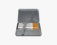 Metal Cigarette Case Box 03 Open Modello 3D