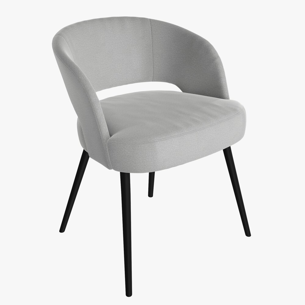 Modern Chair Upholstered 01 Modèle 3D