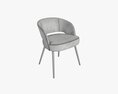 Modern Chair Upholstered 01 3d model