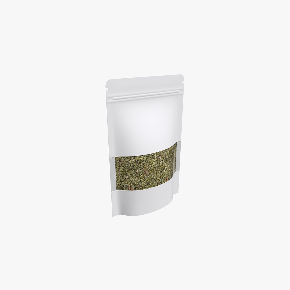 Plastic Food Pouch Bag With Tea 3D-Modell