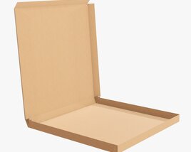 Pizza Cardboard Box Open 02 3D 모델 