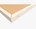Pizza Small Cardboard Box Open 01 Modèle 3d