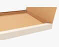Pizza Small Cardboard Box Open 01 3D模型
