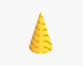 Yellow Party Hat 3d model