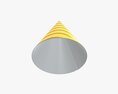 Yellow Party Hat 3d model