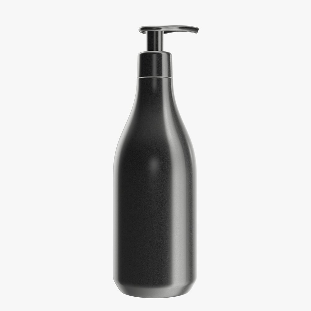 Plastic Shampoo Bottle With Dosator 3D model