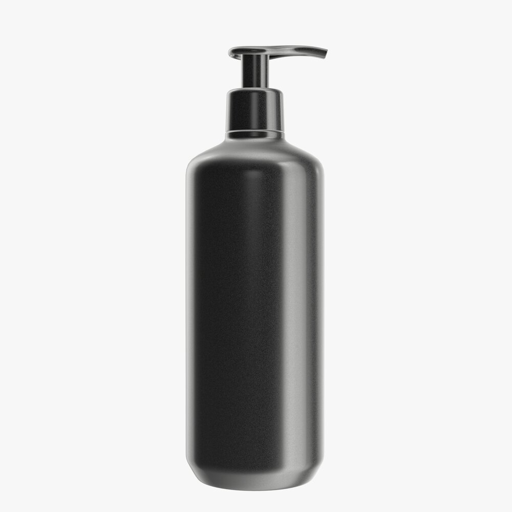 Plastic Shampoo Bottle With Dosator Type 2 3D model