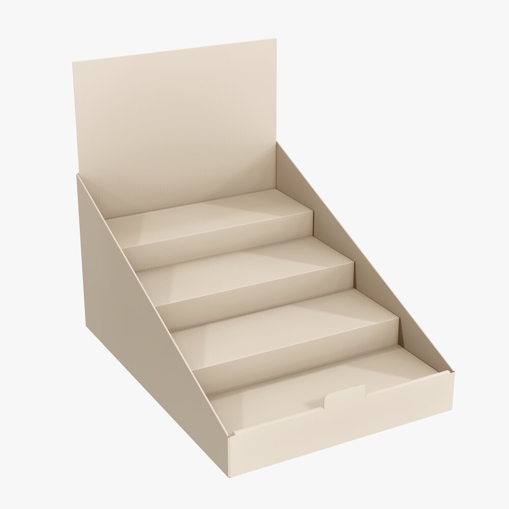Product Display Cardboard Stand 02 Modelo 3d