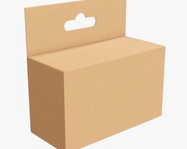Retail Hanging Cardboard Box 01 3D модель