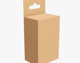 Retail Hanging Cardboard Box 02 3Dモデル