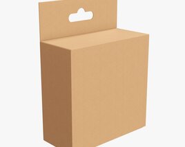 Retail Hanging Cardboard Box 03 3D 모델 