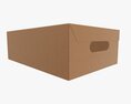 Shoes Cardboard Box Closed 3D 모델 