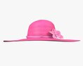 Floppy Summer Female Woman Hat Pink Modèle 3d