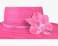 Floppy Summer Female Woman Hat Pink 3D-Modell