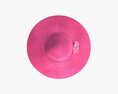 Floppy Summer Female Woman Hat Pink 3D 모델 