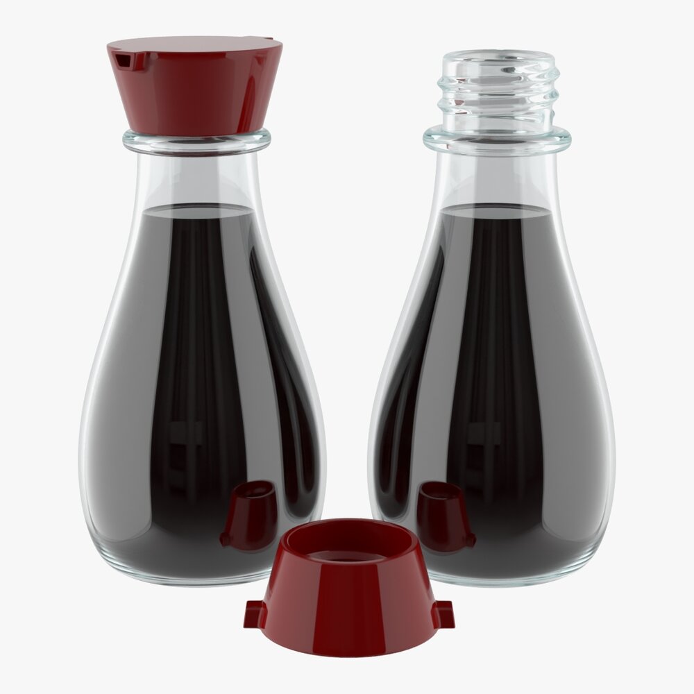 Soy Sauce Bottle 01 3D-Modell