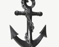 Wall Interior Decor Anchor With Chains 3D-Modell