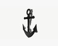 Wall Interior Decor Anchor With Chains 3d model