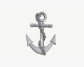 Wall Interior Decor Anchor With Chains Modelo 3D