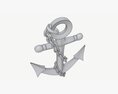 Wall Interior Decor Anchor With Chains 3D-Modell
