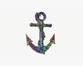 Wall Interior Decor Anchor With Chains 3D模型